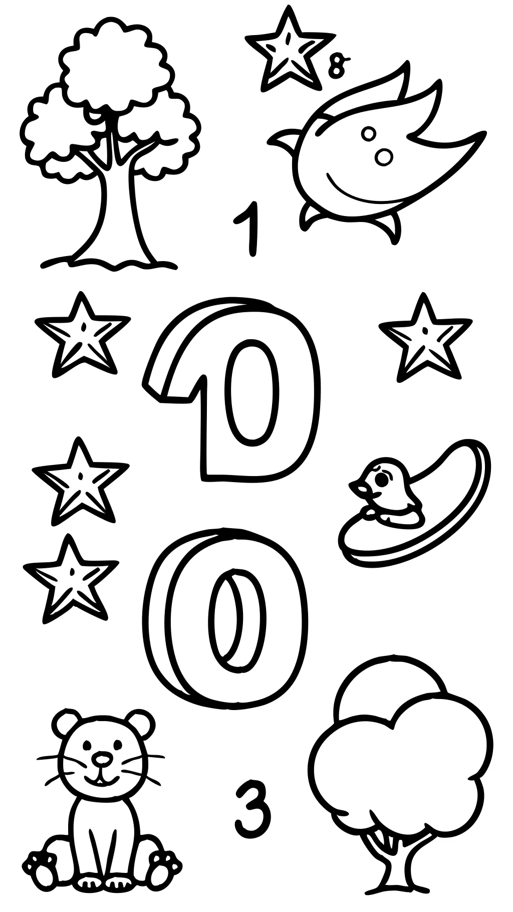 1 to 10 coloring pages